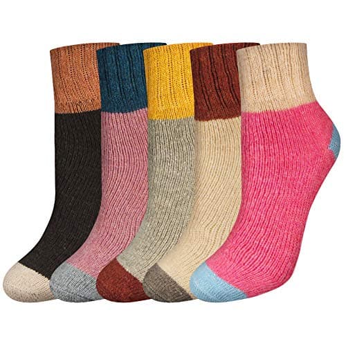FYC Women Socks Winter - Gifts for Women - Warm Thick Soft Wool Socks Christmas Gifts Socks Cozy Crew Socks, multicolor, One Size