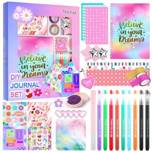 Nsrzua DIY Journal Kit for Girls,Toys for Ages 8-14 and Birthday Gifts for Girls.