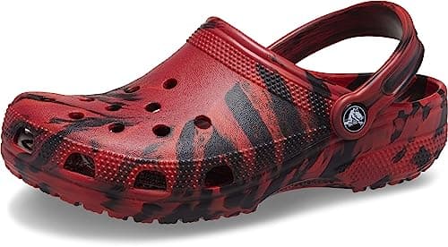 Crocs Unisex Classic Marbled Tie Dye Clog, Pepper/Black, Numeric_5 US Men