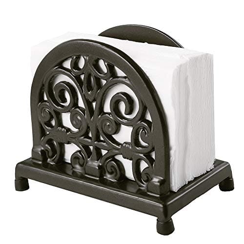 Vintage Metal Napkin Holder, Cast Iron Napkin Holder Tree Organizer for Kitchen Restaurant Table Home Decor, Coffee Gold Color