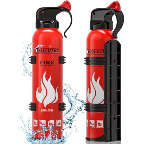 Upgraded 8-IN-1 Fire Extinguisher for Home Vehicle Car Kitchen Boat, Small Fire Extinguishers Spray with Mount for Class A B C K Fire, Portable Non-Toxic Prevent Re-Ignition Easy Clean (2 Pack)