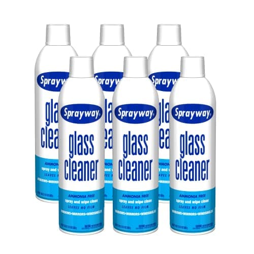 Sprayway Glass Cleaner with Foaming Spray for a Streak-Free Shine for Home and Automotive Use, 19 oz., Pack of 6