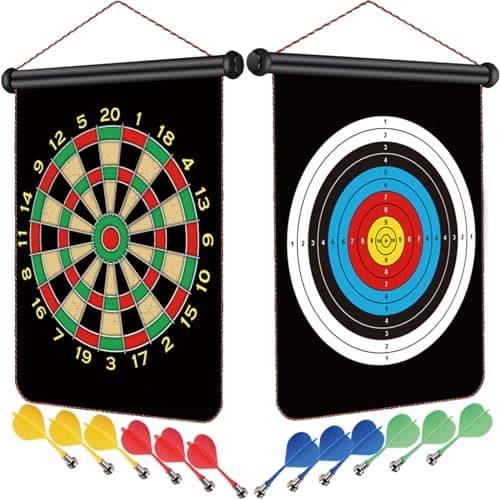 Magnetic Dart Board for Kids, Magnet Darts Game, Fun Toys Gifts for Teen Boys 8 9 10 11 12 13 14 15 16 17 18 Years Old Birthday or Christmas, Indoor Dartboard Sets Room Games Double Sided