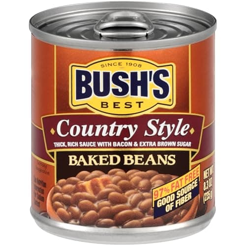 Bush's Best Baked Beans, Country Style with Bacon and Brown Sugar, 8.3 OZ (Pack of 12)