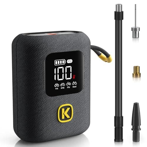 Fanttik X8 Ace Bike Pump 150PSI Fast Portable Tire Inflator, Cordless Rechargeable Electric Bicycle Air Pump, Auto Stop, with Presta and Schrader Valve for Fat, Mountain Bike, City Bike, Road Bike