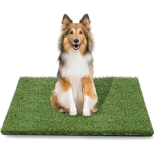 STARROAD-TIM 43.5 x 29.8 inches Fake Grass Pee for Dogs Artificial Grass Rug Pad for Puppy Potty Washable Grass Mat for Pet Training with Drainage Hole
