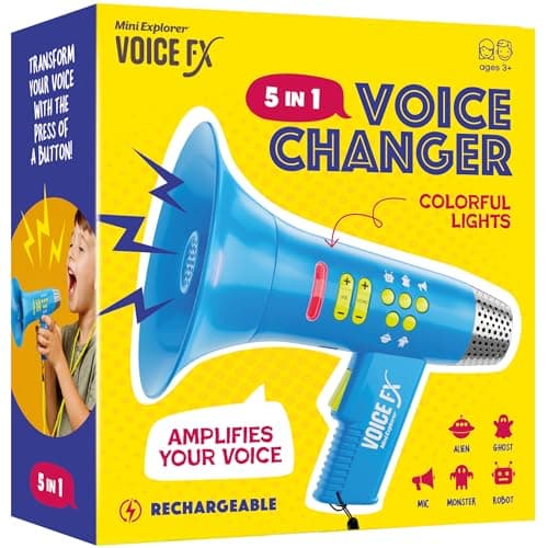 Mini Explorer Voice Changer for Kids - Voices Changing Device for Boys & Girls Ages 3-8+ Olds - Easter, Birthday Gifts for 3, 4, 5, 7, 8 Year Old Boy - Cool Outdoor Toys Gift Ideas for Kid, Toddler