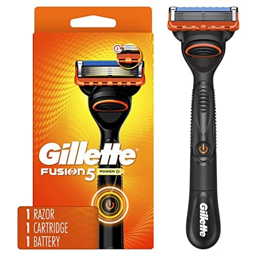 Gillette Fusion5 Power Razor for Men, 1 Gillette Power Razor Handle + 1 Blade Refill