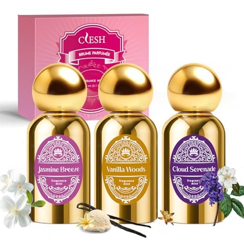 Body Spray for Women, Fragrance Mist, 3 Pack Travel Size Set, 60ml/2.1 fl oz, Vanilla Woods, Cloud Serenade, Jasmine Breeze