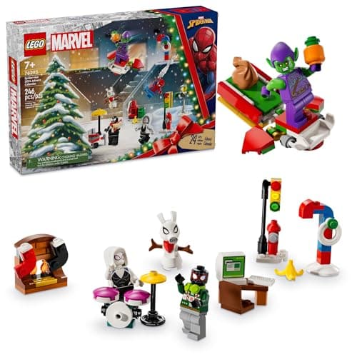 LEGO Marvel Spider-Man 2024 Advent Calendar for Kids, Fun Seasonal Spider-Man Toy with Small Buildable Super Hero Models, Marvel Holiday Countdown Gift Idea for Boys and Girls Ages 7 and Up, 76293