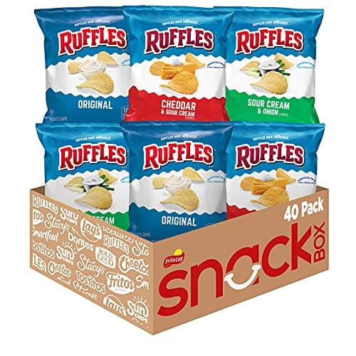 Ruffles Potato Chips Variety Pack, 40 Count