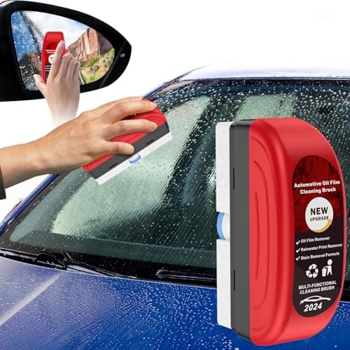 Automotive Oil Film Cleaning Brush, [2024 New] Car Glass Oil Film Cleaner, Car Windshield Oil Film Cleaner, Car Oil Film Cleaning Brush, Glass Polishing Degreaser Windshield Cleaning Tool (1 PCS)