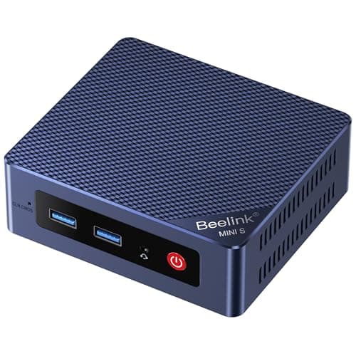 Best Mini Computers #2 from Beelink Beelink EQ Mini PC,Mini S12 N95 Intel Alder Lake-N95 (up to 3.4GHz),16GB DDR4 500GB M.2 SSD Mini Desktop Computer, Support 4K@60Hz Dual HDMI Display, 2.5G LAN/USB3.2/Low-Power Home/Office Micro PC