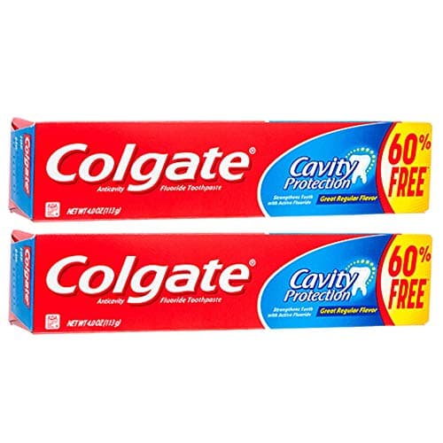 Colgate Cavity Protection Toothpaste with Fluoride - 2.5 ounce + 60% Free - 2 Pack