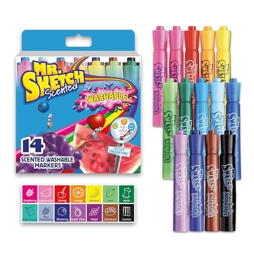 Mr. Sketch® Scented Markers, Chisel Point, Assorted, Pack Of 14