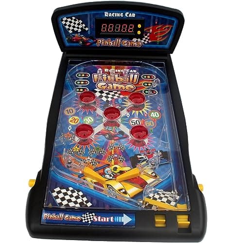 Trisquirrel Pinball Machine, Electronic Tabletop Pinball Game, 16.5 Inch Table Pinball with Lights & Sounds, LED Digital Scoreboard- Suitable for Age 8+ to Adults