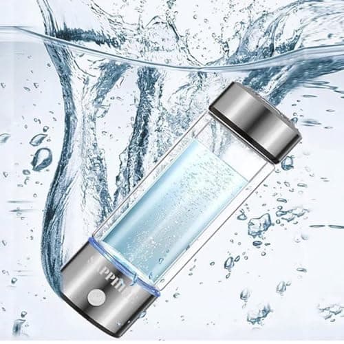 SAPPHIRE Hydrogen Water Bottle, 2025 Advanced 5th Generation SPE & PEM Technology, Portable & Rechargeable Hydrogen Water Bottle Generator, Chlorine & Ozone-Free, Stainless Steel 14oz
