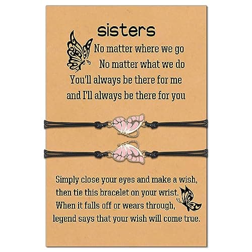 Sisters Gifts from Sister, Sister Birthday Gifts, Sister Bracelet, Matching Bracelets, Mothers Day Gifts for Sister Friendship Bracelet, Sister Graduation Christmas Day Gifts, Best Friend Gift