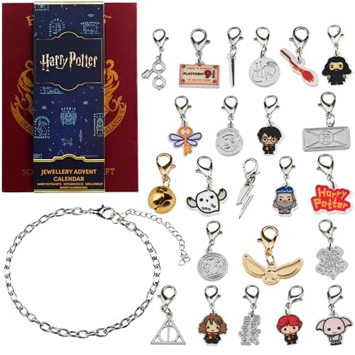 Get Trend Harry Potter Advent Calendar 2025 for Girls, Teens, Charm Bracelet Jewelry Set, 23 Charms, Christmas Countdown Calendar, Gifts for Girls (Burgundy Harry Potter)