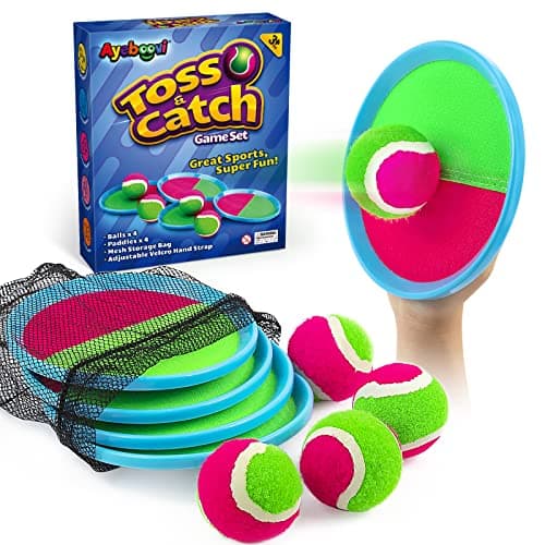 Ayeboovi Toss and Catch Ball Game Outdoor Toys for Kids Games Beach Pool Toys Outdoor Yard Games for 3 4 5 6 7 8+ Year Old Boys Girls Birthday Valentine's Day Gift Easter Basket Stuffers (Upgraded)