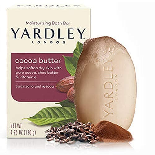 Yardley London Moisturizing Bath Bar, Cocoa Butter 4.0 Ounce (Pack Of 12), Cocoa Butter, 12 count