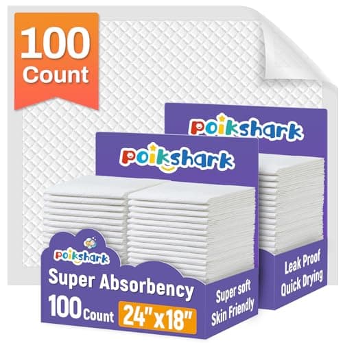 100 Pack Disposable Changing Pads for Baby [24" x 18"] Super Absorbency Disposable Underpads Large Bed Pads Absorbent Fluff Protective Table Pads Disposable Diaper Changing Pads, Leakproof