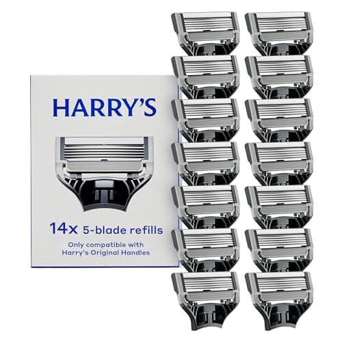 Harry's Original Razor Blades for Men - 14 Count - Premium Razor Blade Refill Cartridges - German Engineered