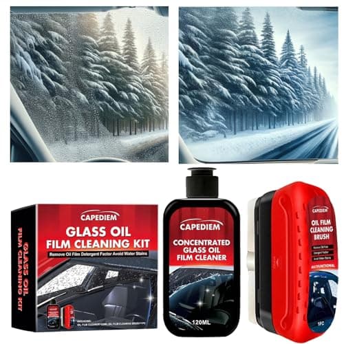 CAPEDIEM Glass Cleaning Board for Windshield, Automotive Oil Film Cleaning Brush,Glass Cleaning Board,Oil Repellent Film for car Windows, Improves Clarity and Visibility,Oil Film Cleaning Emulsion