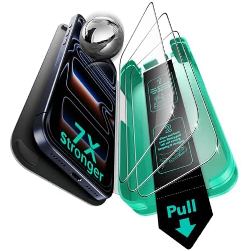 ESR 3 Pack 9H+ Glass for iPhone 17 Pro Screen Protector, [Military-Grade Shatterproof], with AR Anti-Reflective Technology, Armorite Ultra-Tough Tempered Glass with Ultra Fit Tray