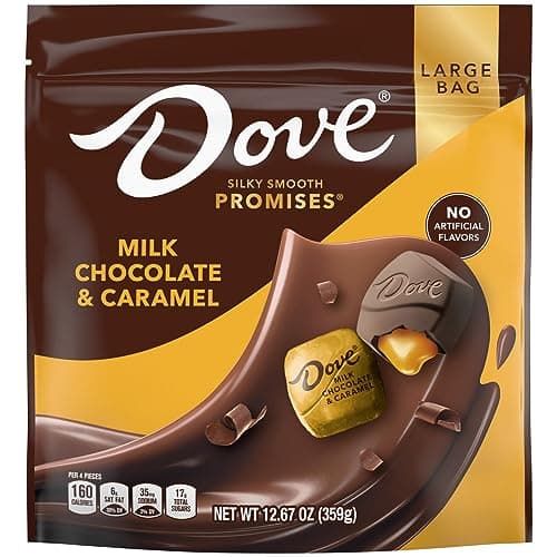 DOVE Promises Milk Chocolate Caramel, Individually Wrapped, 12.67 oz Bag