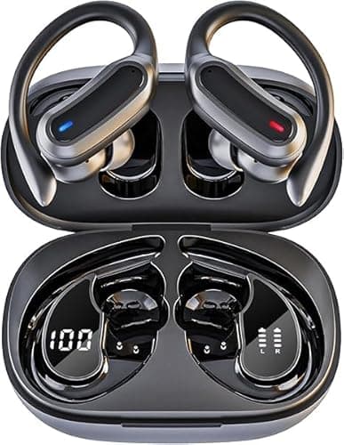 TRAUSI Wireless Earbuds, Bluetooth 5.4 Headphones, True Wireless Stereo Earphones with Noise Cancelling Mic, IPX7 Waterproof, Comfort Fit and Fast Charging Ear Buds (Black)