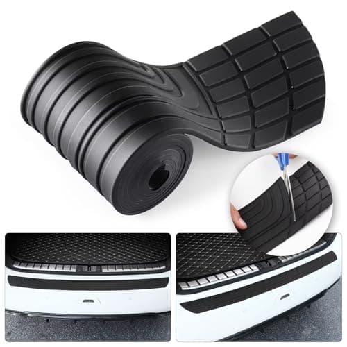 SINGARO Car Rear Bumper Protector, 42inch x3.4inch Car/SUV Universal Rubber Anti-Scratch Trunk Exterior Accessories