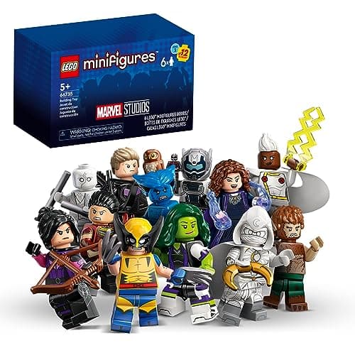 Lego Minifigures Marvel Series 2 6 Pack 66735 Mystery Blind Box, Surprise Collectible Characters for Role Play or to Add to a Minifigure or Marvel Collection, A Gift for Disney and Marvel Fans