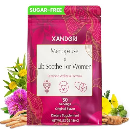 Menopause Supplements for Women - Menopause & Libisoothe Powder - Holistic Hormonal Harmony - with Red Clover, Korean Ginseng, Shatavari, Collagen - Desire, Hot Flashes, Energy & Mood - Vegan, 5.3 Oz