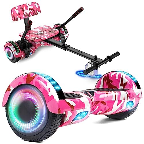 CBD Hoverboard for Kids Adults, Upgraded 6.5" Tires Powerful Motor All Road Hoverboards - Large Battery Hover Board UL2272 Certified- Hoverboard Bluetooth Speakers & LED Light- Christmas Gifts Purple