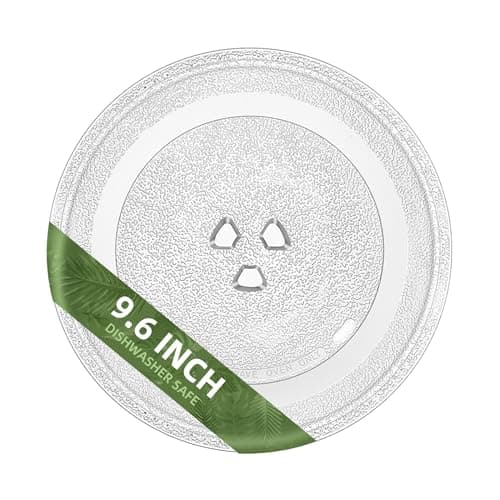 Smallest 9.6 Inch Microwave Plate Replacement Compatible With Panasonic Microwave Glass Plate F06016D00XN, 9.6" Microwave Plate Replacement for Nostalgia 0.7 cu.ft. 700W small retro microwaves