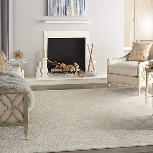 Nourison Essentials Indoor/Outdoor Ivory Beige 8' x 10' Area Rug, Easy Cleaning, Non Shedding, Bed Room, Living Room, Dining Room, Backyard, Deck, Patio (8x10)