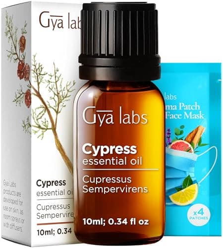 Gya Labs Cypress Essential Oil - 0.34 Fl Oz - for Hair, Skin, Diffuser, Aromatherapy & DIY Candle Making Scent
