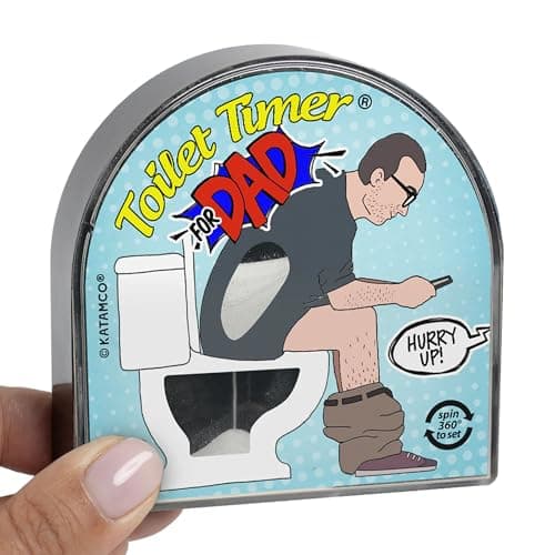 Katamco Toilet Timer (Dad), Funny Gift for Men, Husband, Dad, Birthday, Christmas, Stocking Stuffer. As seen on Shark Tank.