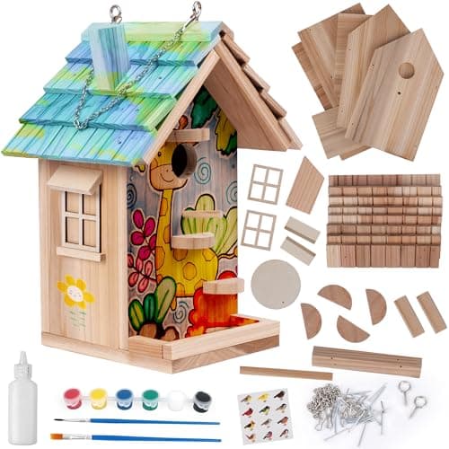 DIY Birdhouse Kit, Wooden Bird House for Adults to Build, DIY Bird House for Outside, Outdoor Woodworking Adult Crafts