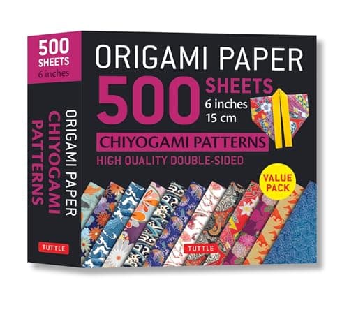 Origami Paper 500 sheets Chiyogami Patterns 6" 15cm: Tuttle Origami Paper: Double-Sided Origami Sheets Printed with 12 Different Designs (Instructions for 6 Projects Included)