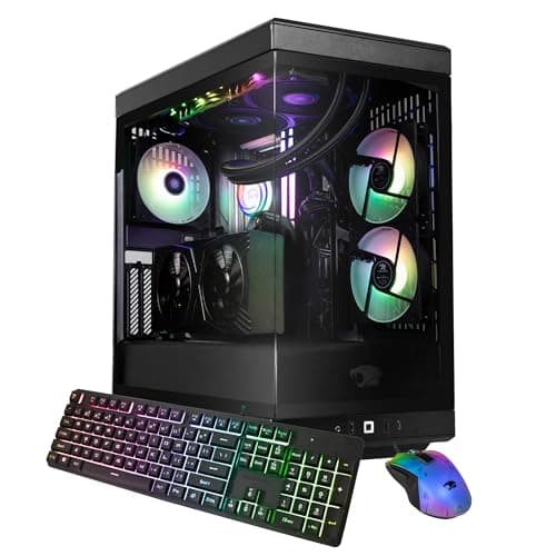 iBUYPOWER Y40 PRO Gaming PC Desktop AMD Ryzen 7 7800X3D CPU, NVIDIA GeForce RTX 5060Ti 8GB GPU, 32GB DDR5 RGB 5200MHz RAM, 1TB NVMe SSD, Windows 11 Home, Computer w/Keyboard Mouse - Y40BA7N56T01