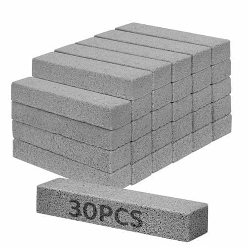 30 Pack Pumice Stone for Toilet Bowl Cleaning，Scouring Stick Remove Toilet Bowl Hard Water Rings，Pumice Stone for Cleaning，Toilet, Bathtubs, Kitchen Sink, Grill, Household