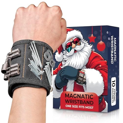 Gifts for Men Stocking Stuffers for Adults Christmas - Magnetic Wristband for Holding Screws White Elephant Gifts for Adults Gifts for Men Who Have Everything Tools Dad Ideas Teens Husband Boyfriend