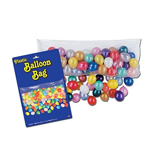 Beistle Plastic Balloon Drop Bag For Birthday Celebration New Year’s Eve Party Supplies 3' x 6' 8"