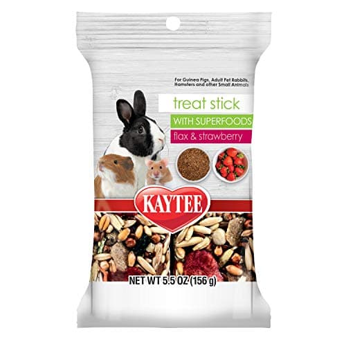 Kaytee Small Animal Treat Stick with Superfoods, Strawberry & Flax Seed, 5.5 oz