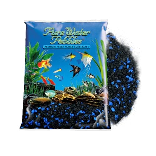 Pure Water Pebbles Midnight Glo Aquarium Gravel - 5 lbs - Non-Toxic, Colorfast, Vibrant Substrate for Aquariums, Terrariums, Ponds & Crafts