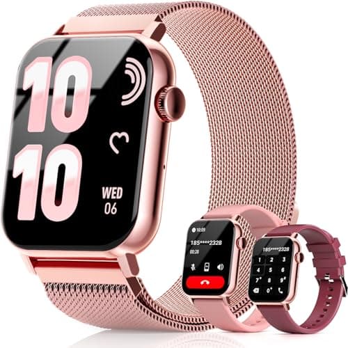 Trendia Smart Watches for Women, 1.83" HD Fitness Tracker (Answer/Make Calls), 120+ Sport Modes with Heart Rate/Sleep Monitor, IP68 Waterproof, Fitness Watch for iOS Android, Pink