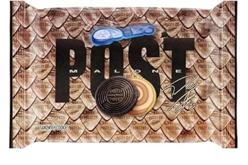 Post~Malone Style Cream ⓞReØ Cookies | Collector’s Edition | 10.68 oz 1 pack