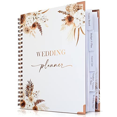 Beautiful Boho Wedding Planner Book and Organizer - Enhance Excitement and Makes Your Countdown Planning Easy - Unique Engagement Gift for Newly Engaged Couples, Future Brides and Grooms,9 X 11 inches